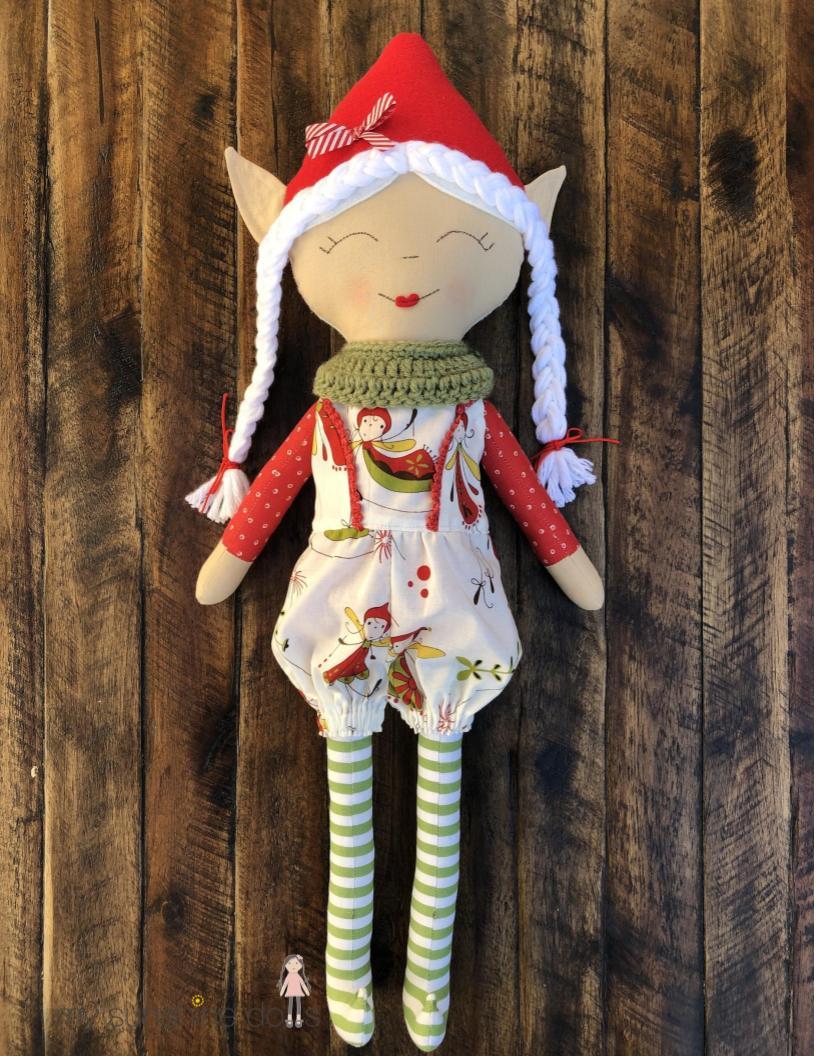 My Sunshine Dolls Cloth doll Elly and Eli Elf Doll 23" Cloth Doll Pattern Pixie Faire