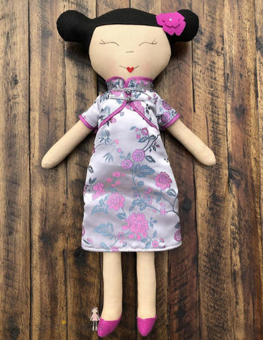 My Sunshine Dolls Cloth doll Meilin Doll 23" Cloth Doll Pattern Pixie Faire