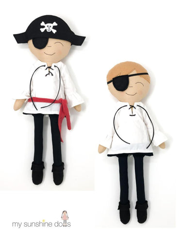 My Sunshine Dolls Cloth doll Pirate and Viking Doll 23" Cloth Doll Pattern Pixie Faire