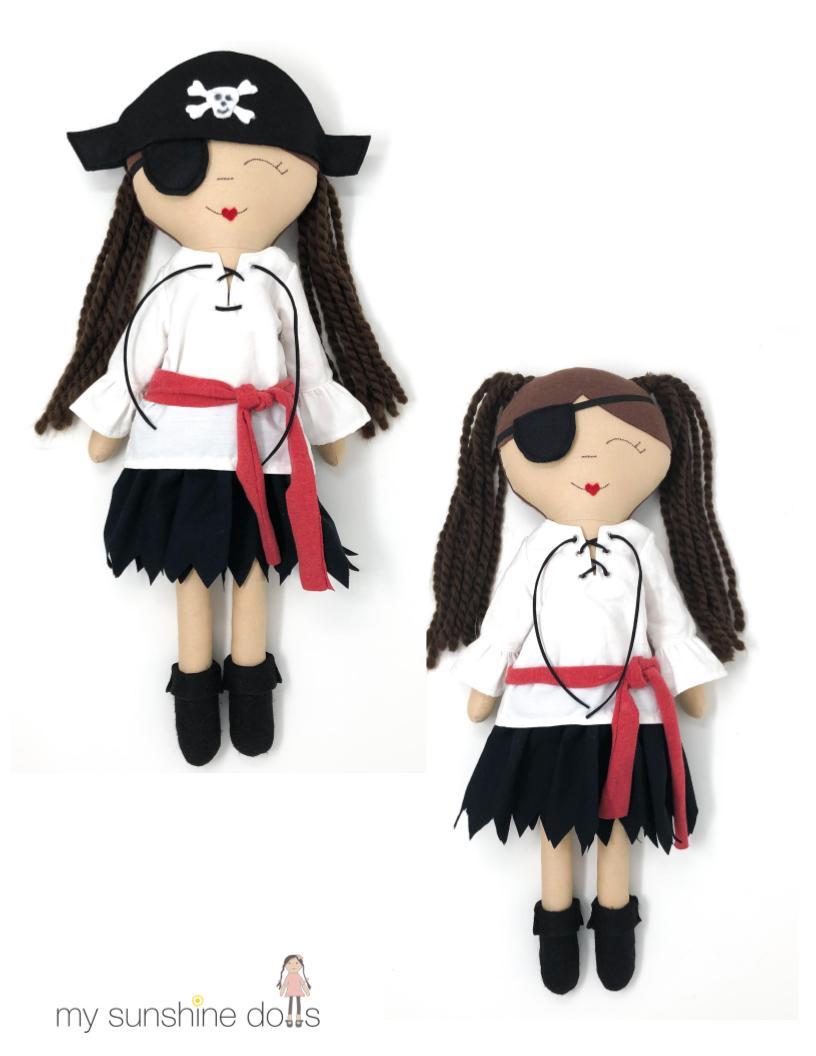 My Sunshine Dolls Cloth doll Pirate and Viking Doll 23" Cloth Doll Pattern Pixie Faire