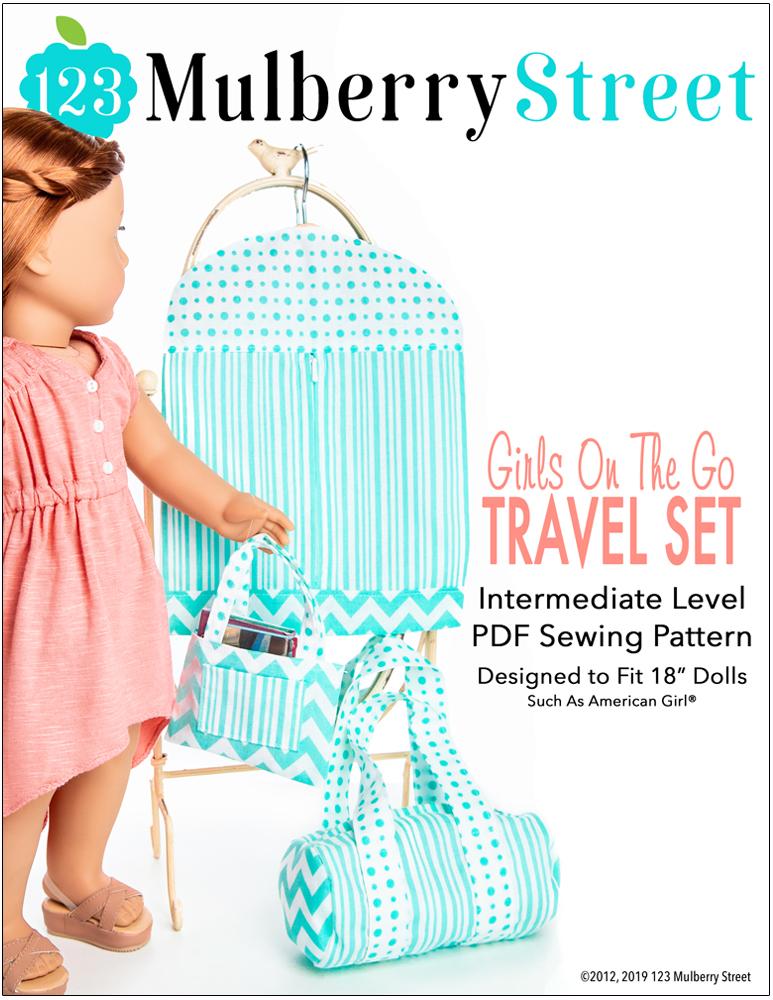 123 Mulberry Street 18 Inch Modern Girls On The Go 18" Doll Accessory Pattern Pixie Faire