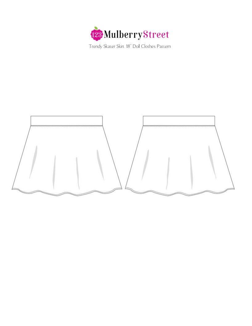 Skater shop skirt template