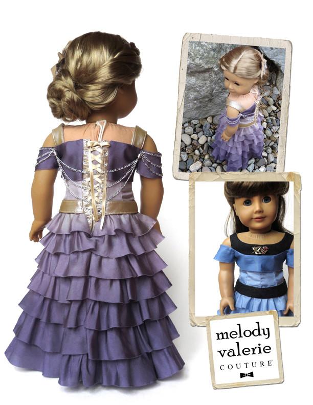Melody Valerie Couture 18 Inch Modern Ardith Dress 18" Doll Clothes Pixie Faire