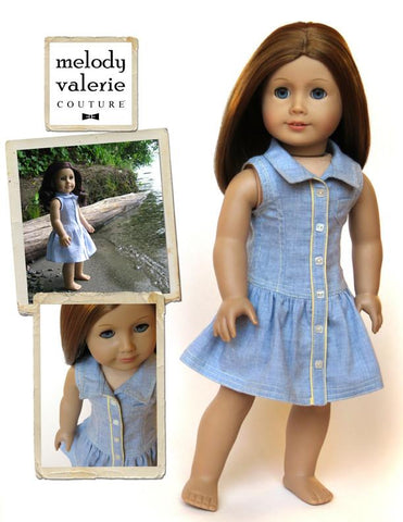 Melody Valerie Couture 18 Inch Modern Yacht Club Dress 18" Doll Clothes Pixie Faire