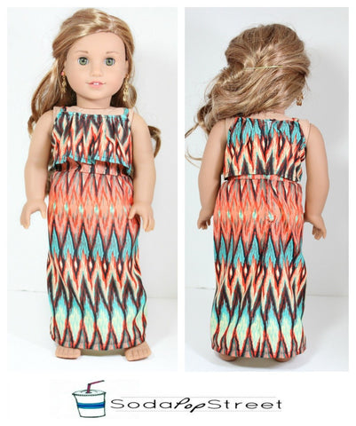 Soda Pop Street 18 Inch Modern Maisy Dress 18" Doll Clothes Pattern Pixie Faire