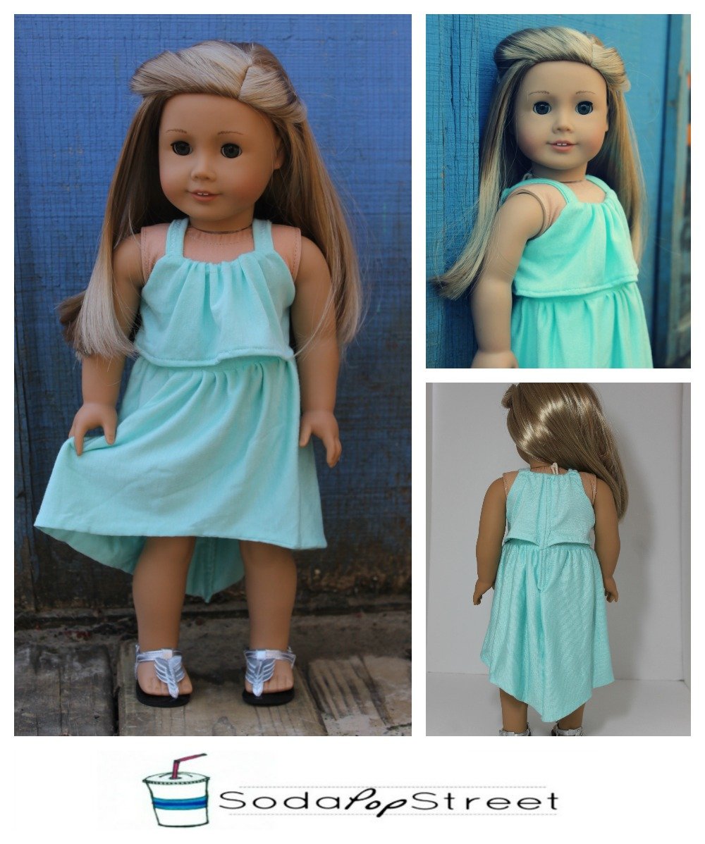 Soda Pop Street 18 Inch Modern Maisy Dress 18" Doll Clothes Pattern Pixie Faire
