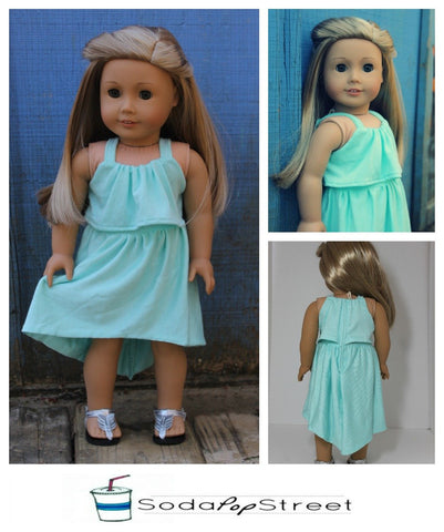Soda Pop Street 18 Inch Modern Maisy Dress 18" Doll Clothes Pattern Pixie Faire
