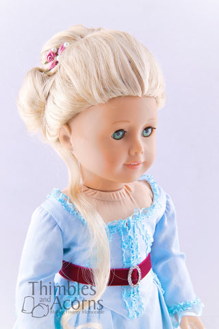 Thimbles and Acorns 18 Inch Historical Marie Antoinette Zone Front Gown 18" Doll Clothes Pixie Faire