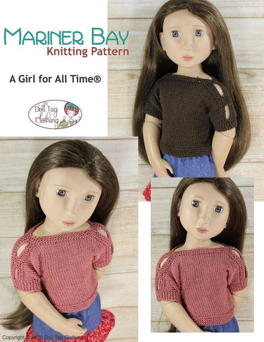 Doll Tag Clothing A Girl For All Time Mariner Bay Knitting Pattern for 16" A Girl For All Time Dolls Pixie Faire
