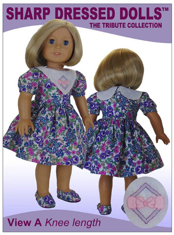 Sharp Dressed Dolls 18 Inch Modern The Marlene Dress 18" Doll Clothes Pattern Pixie Faire