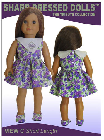 Sharp Dressed Dolls 18 Inch Modern The Marlene Dress 18" Doll Clothes Pattern Pixie Faire