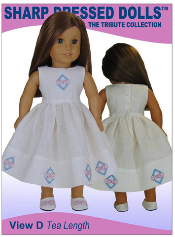 Sharp Dressed Dolls 18 Inch Modern The Marlene Dress 18" Doll Clothes Pattern Pixie Faire