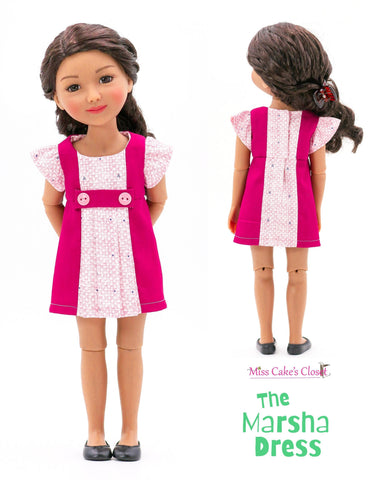 Miss Cake's Closet WellieWishers The Marsha Dress 14-15" Doll Clothes Pattern Pixie Faire