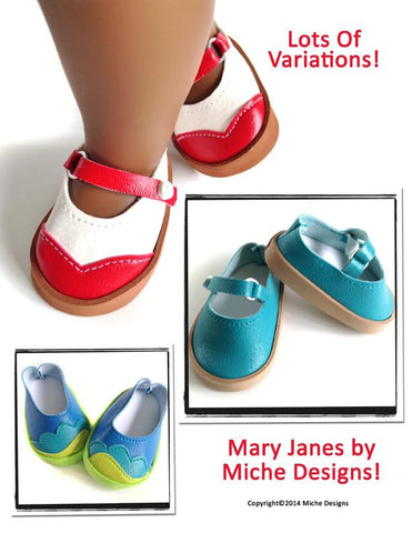 Miche Designs Shoes Mary Janes 18" Doll Shoes Pixie Faire