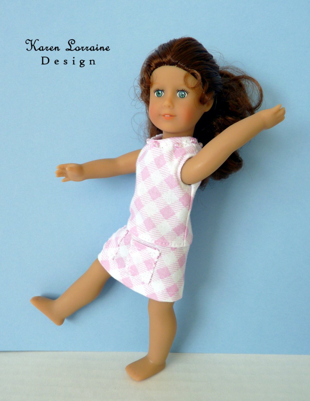 Karen Lorraine Design Barbie Meadow Dress for 6" Mini Dolls Pixie Faire