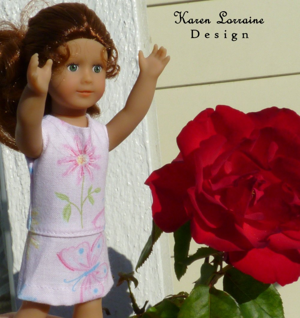 Karen Lorraine Design Barbie Meadow Dress for 6" Mini Dolls Pixie Faire