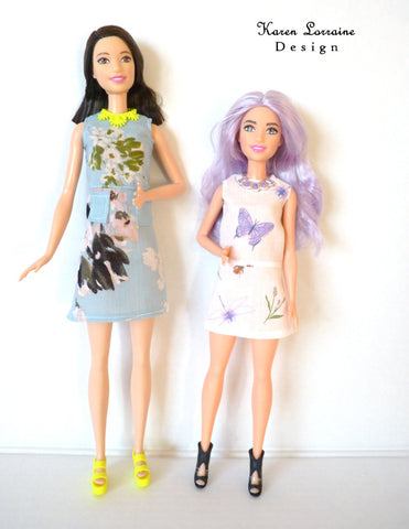 Karen Lorraine Design Barbie Meadow Dress for 9" - 12" Fashion Dolls Pixie Faire