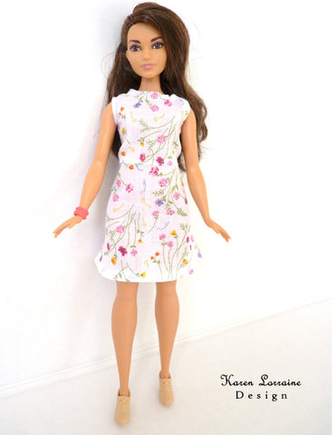 Karen Lorraine Design Barbie Meadow Dress for 9" - 12" Fashion Dolls Pixie Faire