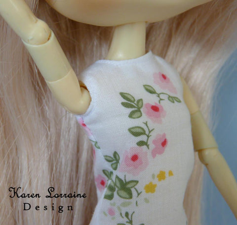 Karen Lorraine Design Blythe/Pullip Meadow Dress for Middie Blythe and Pullip Dal Dolls Pixie Faire