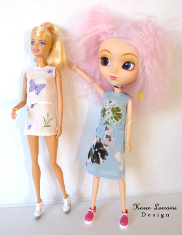 Karen Lorraine Design Barbie Meadow Dress for 9" - 12" Fashion Dolls Pixie Faire