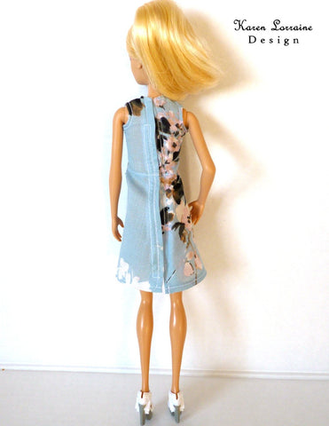 Karen Lorraine Design Barbie Meadow Dress for 9" - 12" Fashion Dolls Pixie Faire