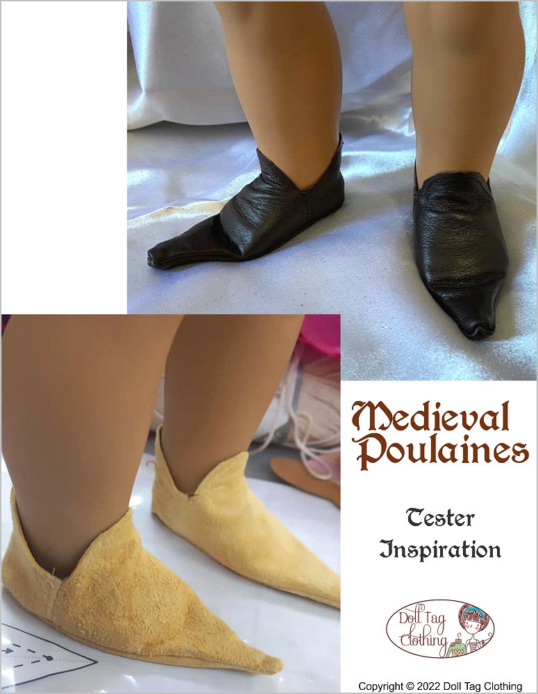 Doll Tag Clothing Shoes Medieval Poulaines 18" Doll Shoes Pixie Faire