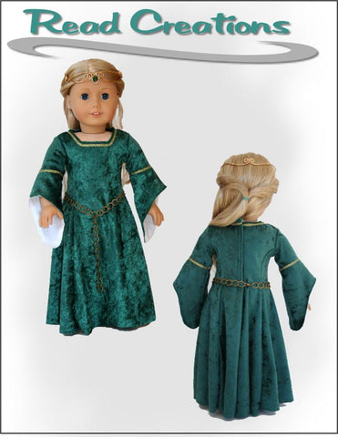 Read Creations 18 Inch Historical Medieval Dress 18" Doll Clothes Pattern Pixie Faire