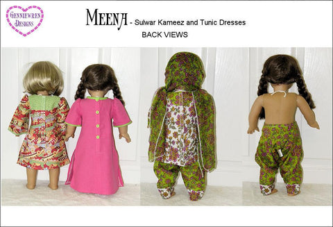 Genniewren 18 Inch Historical Meena - Sulwar Kameez and Tunic Dress 18" Doll Clothes Pixie Faire