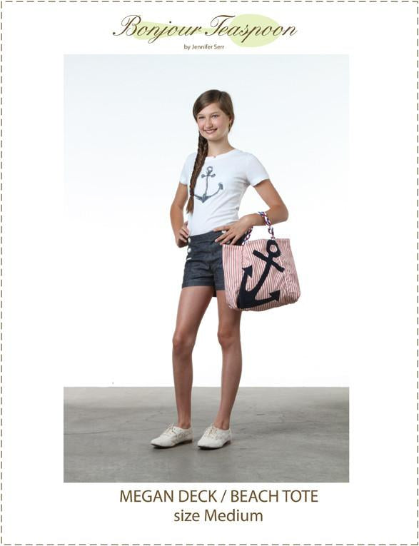Bonjour Teaspoon Girls Megan Deck Beach Tote Pattern For Girls Pixie Faire
