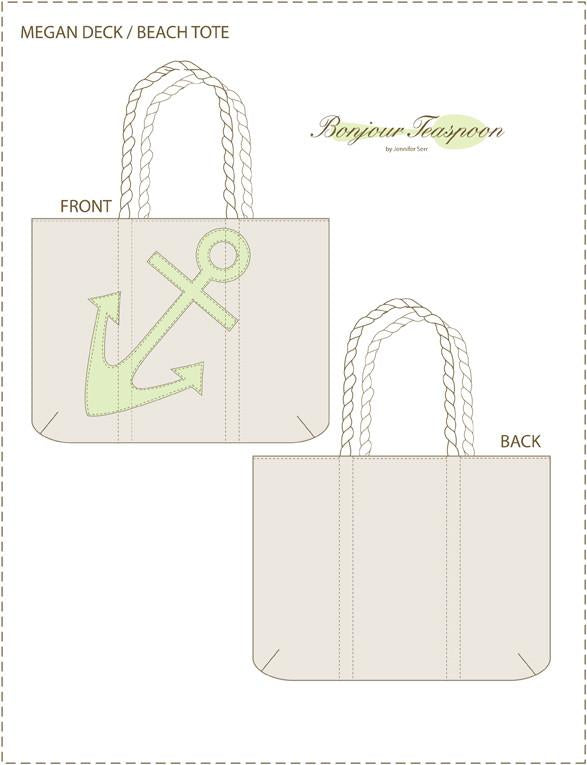 Bonjour Teaspoon Girls Megan Deck Beach Tote Pattern For Girls Pixie Faire