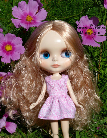 Karen Lorraine Design Barbie Melrose Dress for 10"-12" Fashion Dolls, Blythe, and Pullip Pixie Faire