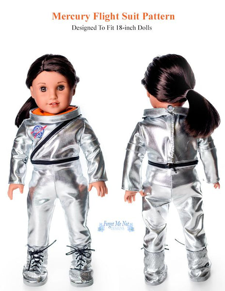 Forget Me Not Designs Mercury Flightsuit 18 inch Doll Clothes Pattern ...
