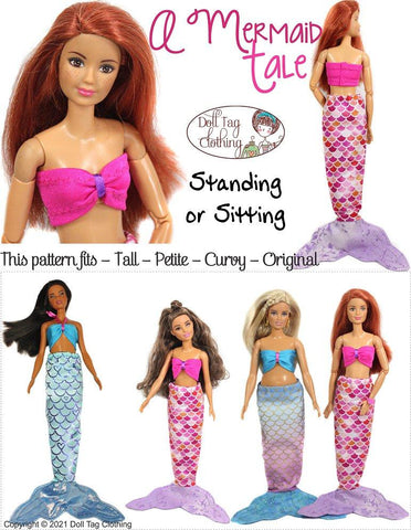 Doll Tag Clothing Barbie A Mermaid Tale for 11.5" Fashion Dolls Pixie Faire