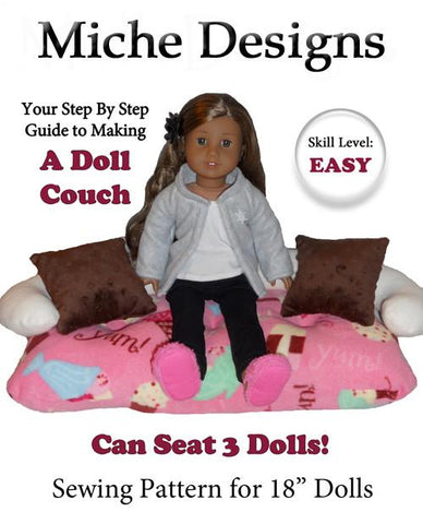 Miche Designs 18 Inch Modern Couch 18" Doll Furniture Pixie Faire