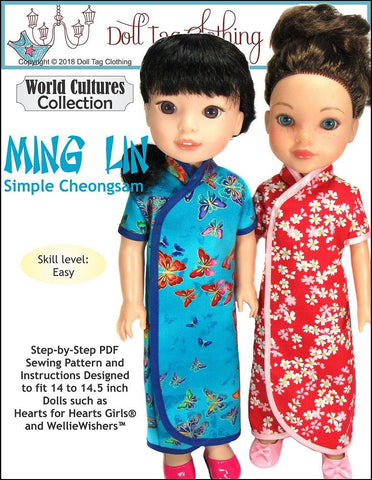 Doll Tag Clothing WellieWishers Ming Lin Pattern for 14 to 14.5 Inch Dolls Pixie Faire