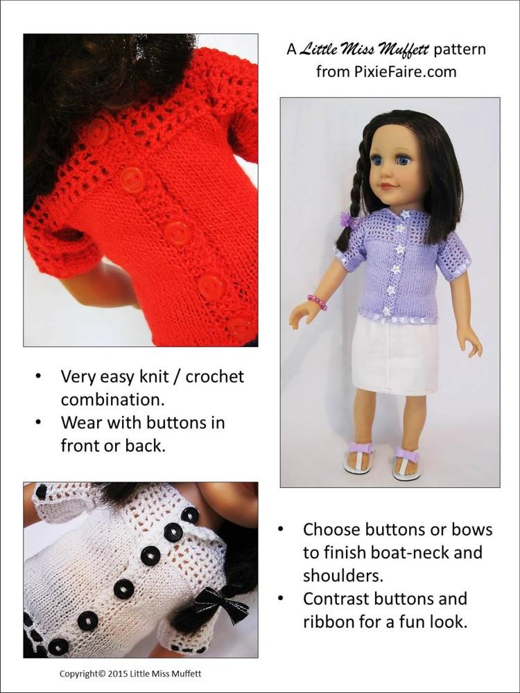 Little Miss Muffett Journey Girl Misty Morning Knitting and Crochet Pattern for Journey Girls Dolls Pixie Faire