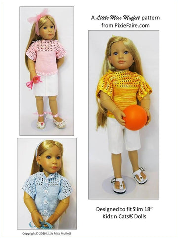 Little Miss Muffett Kidz n Cats Misty Morning Knitting and Crochet Pattern for Kidz N Cats Dolls Pixie Faire