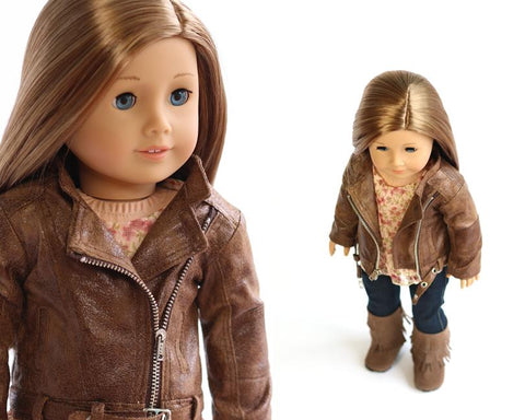 Liberty Jane 18 Inch Modern Motorcycle Jacket 18" Doll Clothes Pattern Pixie Faire