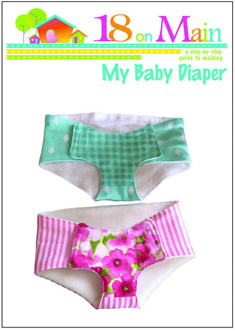 18 On Main Bitty Baby/Twin My Baby Diaper 15" Baby Doll Accessory Pattern Pixie Faire