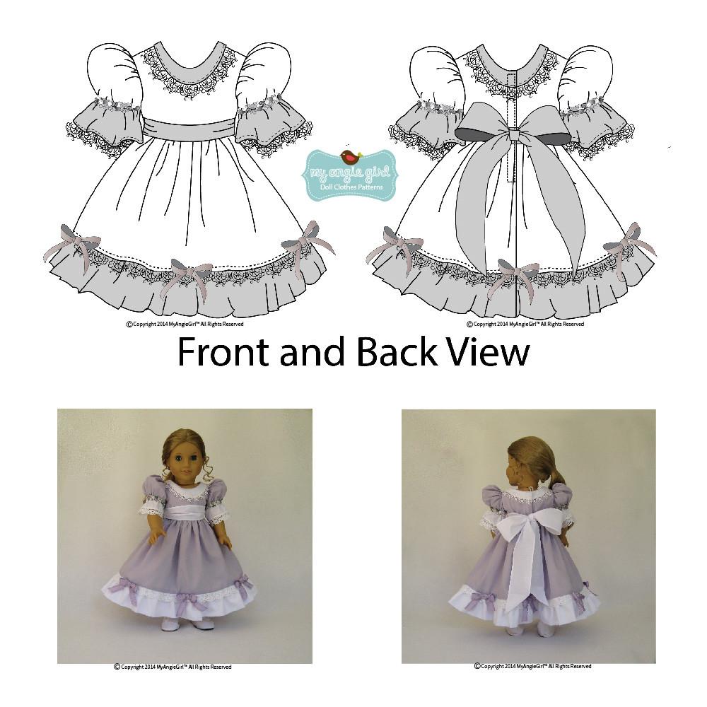 My Angie Girl 18 Inch Historical My Sweet Clara 18" Doll Clothes Pixie Faire