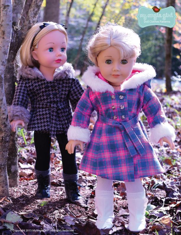 My Angie Girl 18 Inch Modern The Warm Winter Coat  18" Doll Clothes Pixie Faire