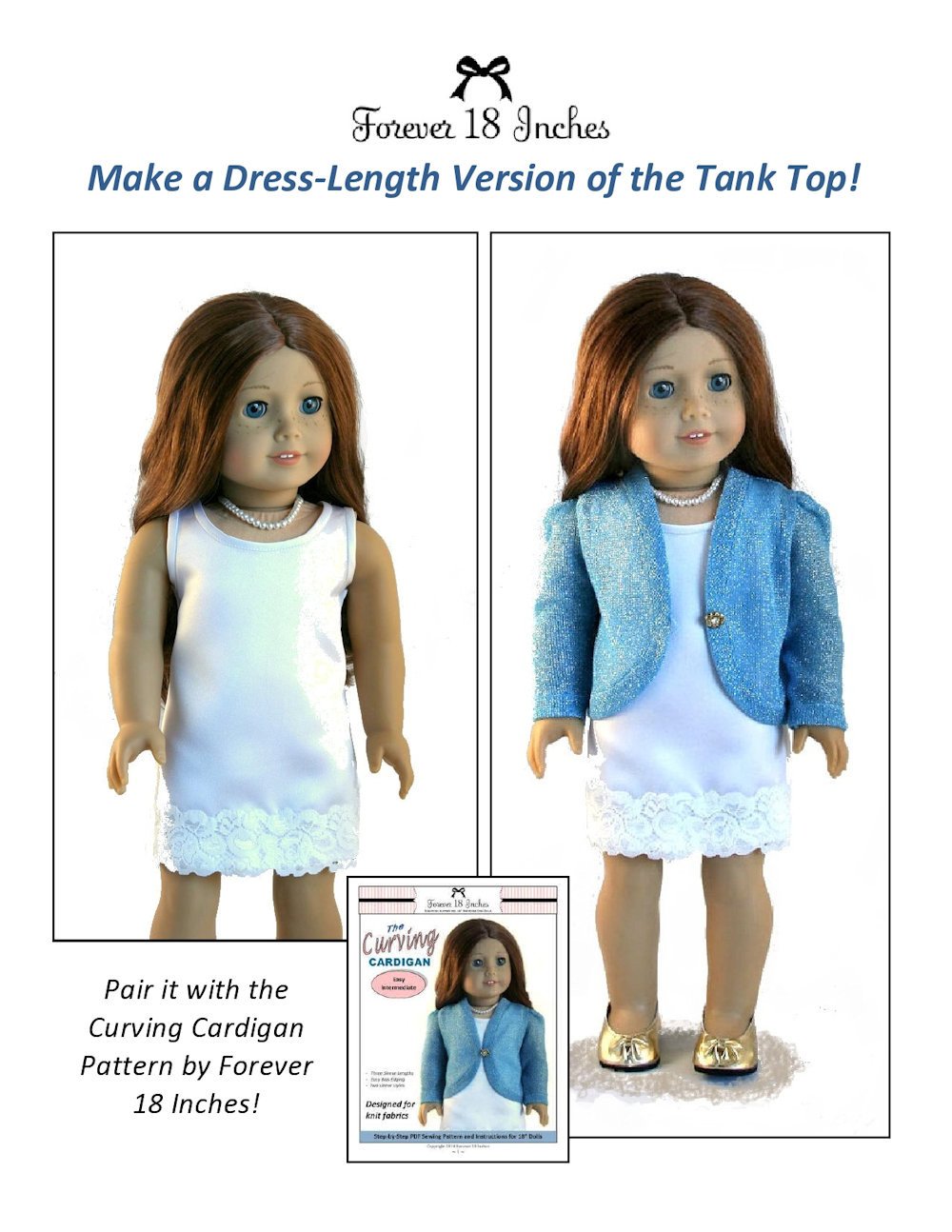 Forever 18 Inches 18 Inch Modern NOT!  For Knits Tank Top 18" Doll Clothes Pixie Faire