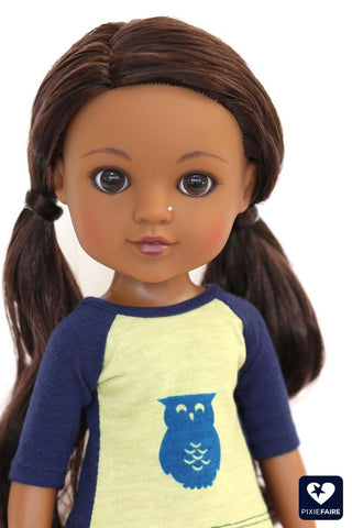 Liberty Jane H4H/Les Cheries Baseball Tee 13 - 14 Inch Doll Clothes Pattern Pixie Faire