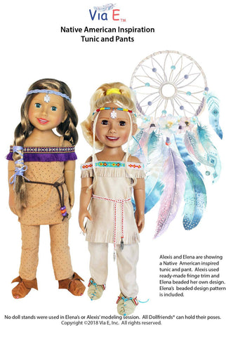 Via E Dollfriends Native American Inspiration Doll Clothes Pattern For Dollfriends Pixie Faire