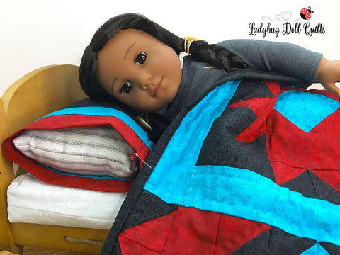 Ladybug Doll Quilts Quilt Navajo Nights 18" Doll Quilt Pattern Pixie Faire