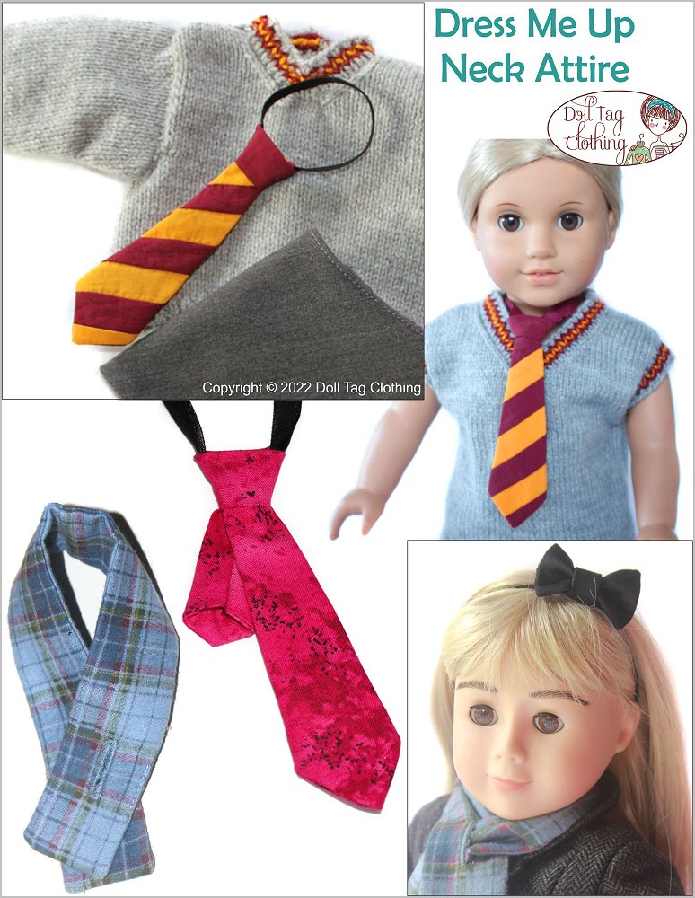Doll Tag Clothing 18 Inch Modern Dress Me Up Neck Attire 18" Doll Accessories Pixie Faire