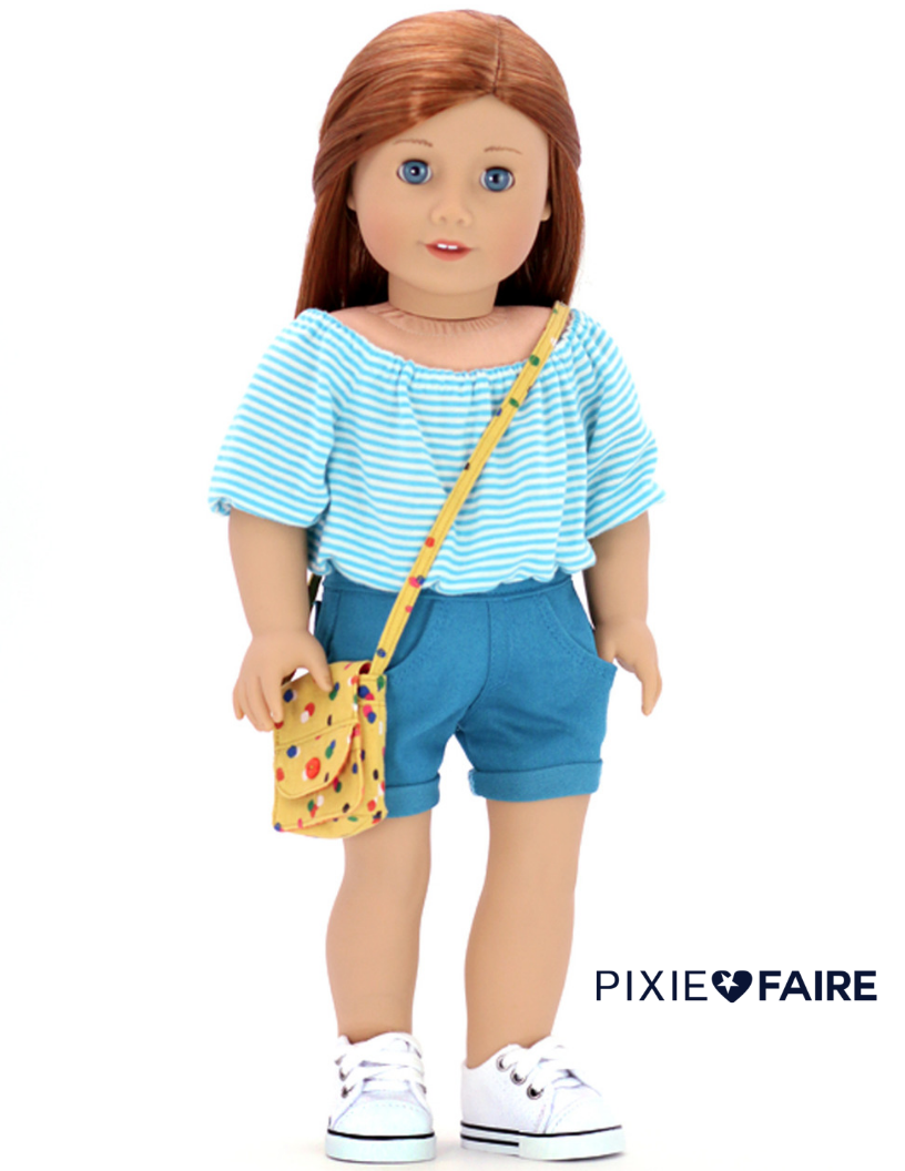 Liberty Jane 18 Inch Modern UK Holiday Top and Dress 18" Doll Clothes Pattern Pixie Faire