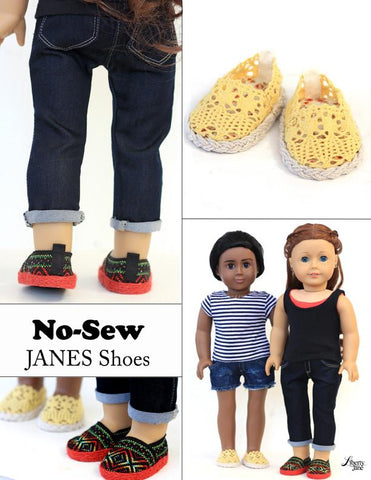 Liberty Jane Shoes No Sew Janes 18” Doll Shoes Pixie Faire