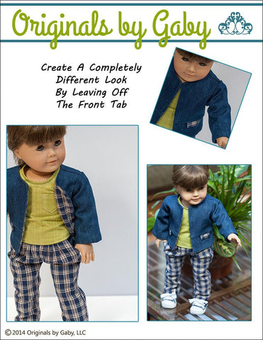 Baby Mine 18 Inch Modern Snappy Little Jacket Bundle 15" and 18" Doll Clothes Pattern Pixie Faire