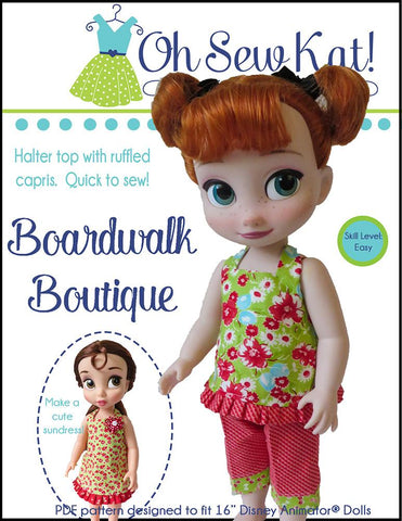 Oh Sew Kat Disney Animator Boardwalk Boutique Halter Top & Capris for Disney Animators' Dolls Pixie Faire